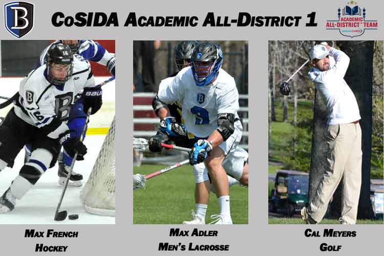 Adler, French & Meyers Named to CoSIDA Academic All-District 1 At-Large Teams