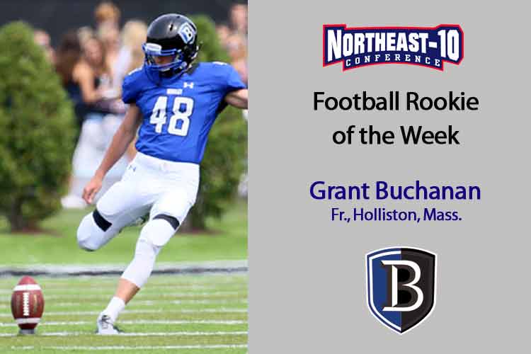 Buchanan Named Northeast-10 Football Rookie of the Week