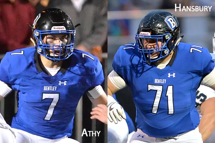 Athy & Hansbury Selected for Academic All-Northeast-10 Football Team