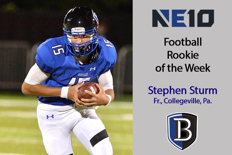 Sturm Becomes 3rd Falcon to Earn NE10 Football Rookie of the Week Honors This Fall