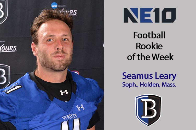 Leary Named Northeast-10 Rookie of the Week