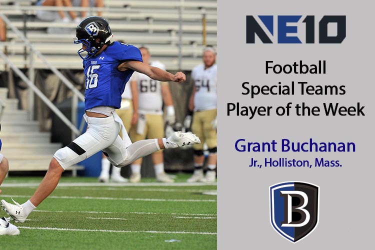 Buchanan Honored as Northeast-10 Special Teams Player of the Week