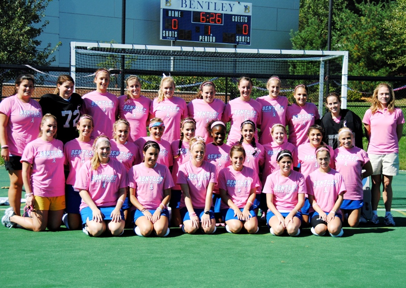 Bentley Field Hockey Raises $2,300 to Fight Breast Cancer