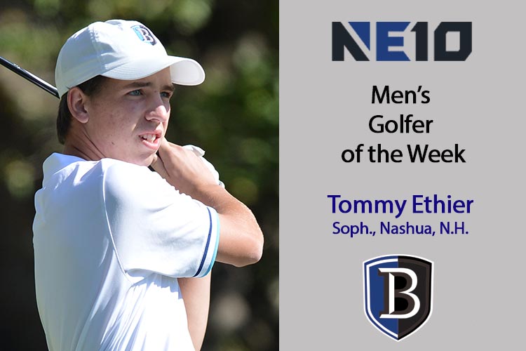 Ethier Named Northeast-10 Golfer of the Week