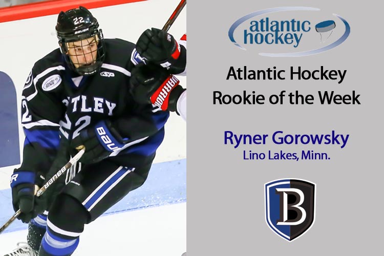 Gorowsky Repeats as Atlantic Hockey Rookie of the Week