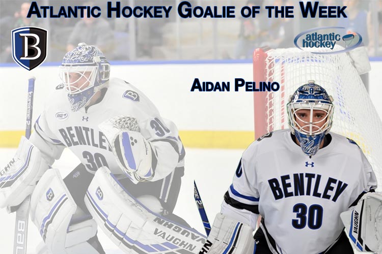 Pelino Earns Atlantic Hockey Goalie of the Week Award