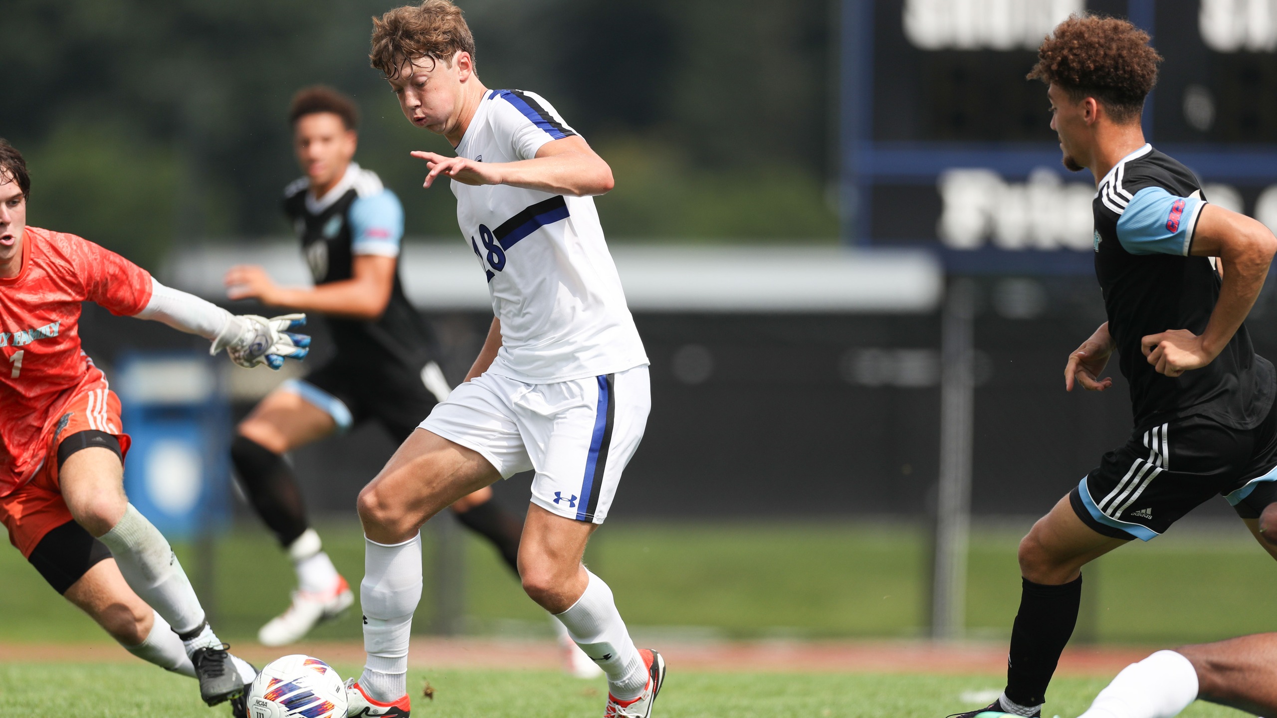 Men’s Soccer Falls to Holy Family 4-3 in Back-and-Forth Match