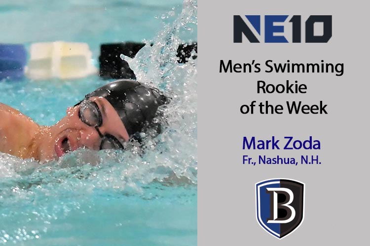 Zoda Repeats as Northeast-10 Men’s Swimming Rookie of the Week
