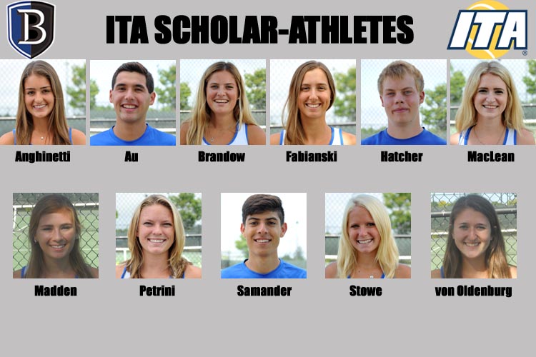 11 Bentley Tennis Players Named ITA Scholar-Athlete; Both Squads Earn All-Academic Team Award