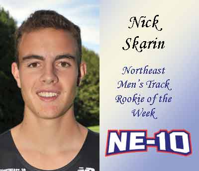 Skarin Named NE-10 Men’s Track Rookie of the Week