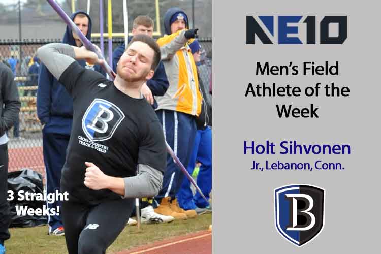 Sihvonen Collects 3rd Straight NE-10 Athlete of the Week Award