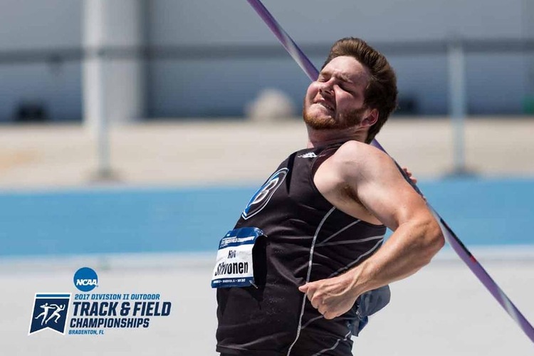 Holt Sihvonen finished 9th in the javelin at the NCAA Championships
