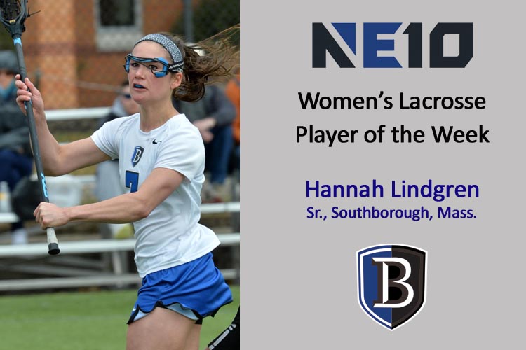 Lindgren Claims Northeast-10 Player of the Week Award