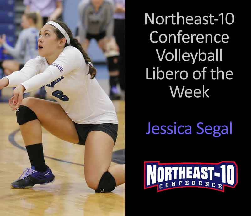 Segal Named Northeast-10 Libero of the Week