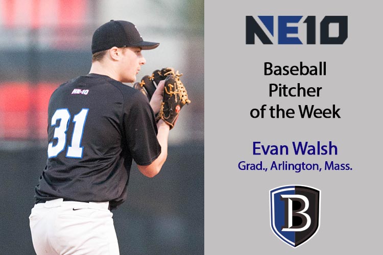Walsh Named Northeast-10 Pitcher of the Week