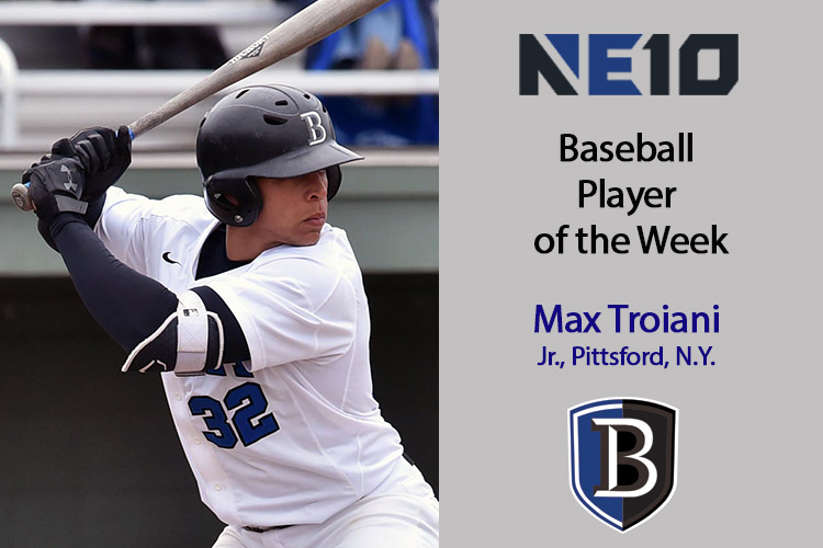 Troiani Named Northeast-10 Player of the Week for 2nd Time