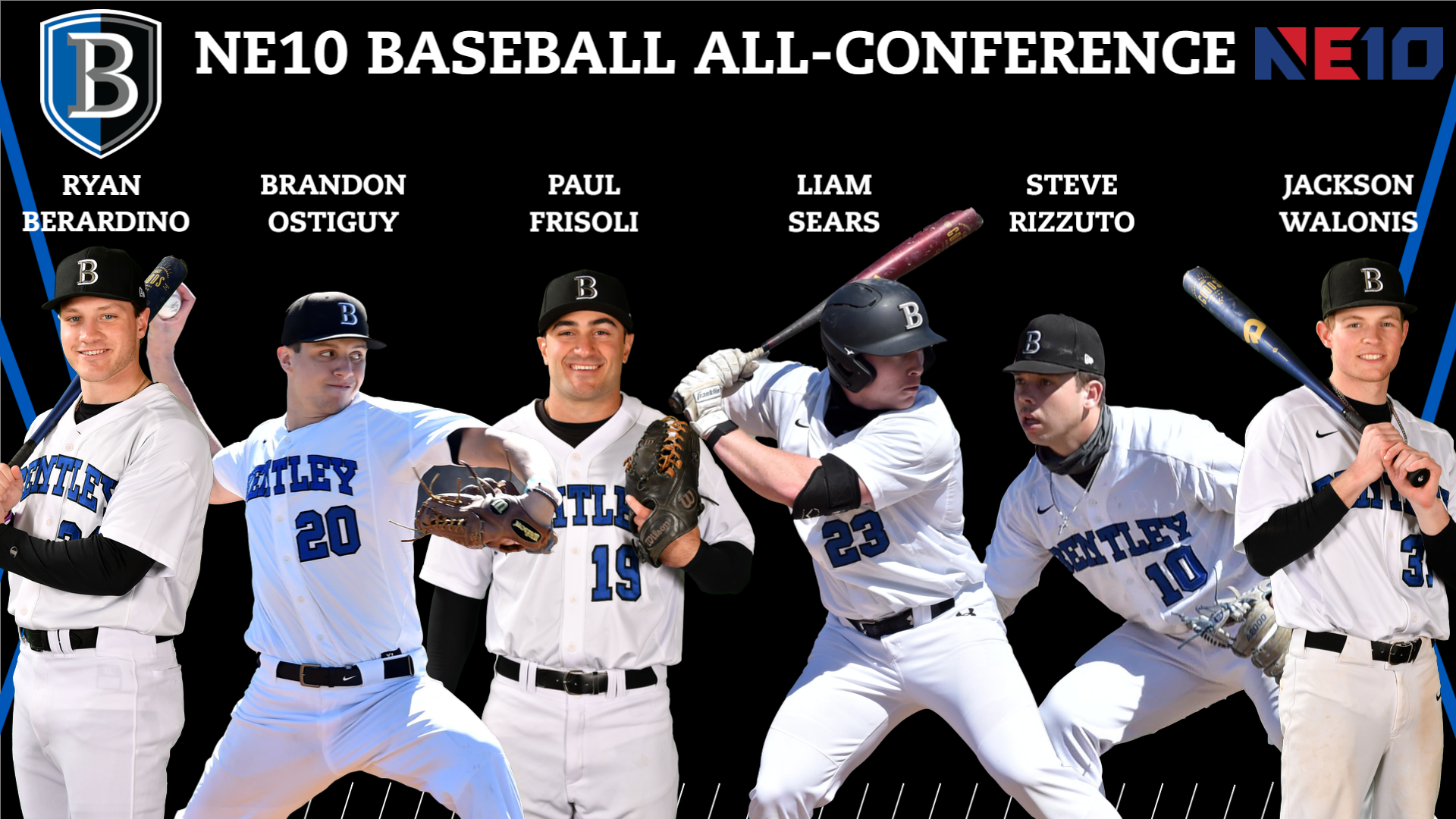 photos of Bentley's All-Conference honorees