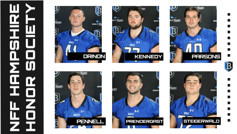 Graphic featuring Bentley's Hampshire Honor Society honorees
