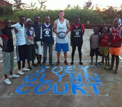 Kevin Kettl constructed a basketball court in Rwanda and dedicated it to Joe Glynn