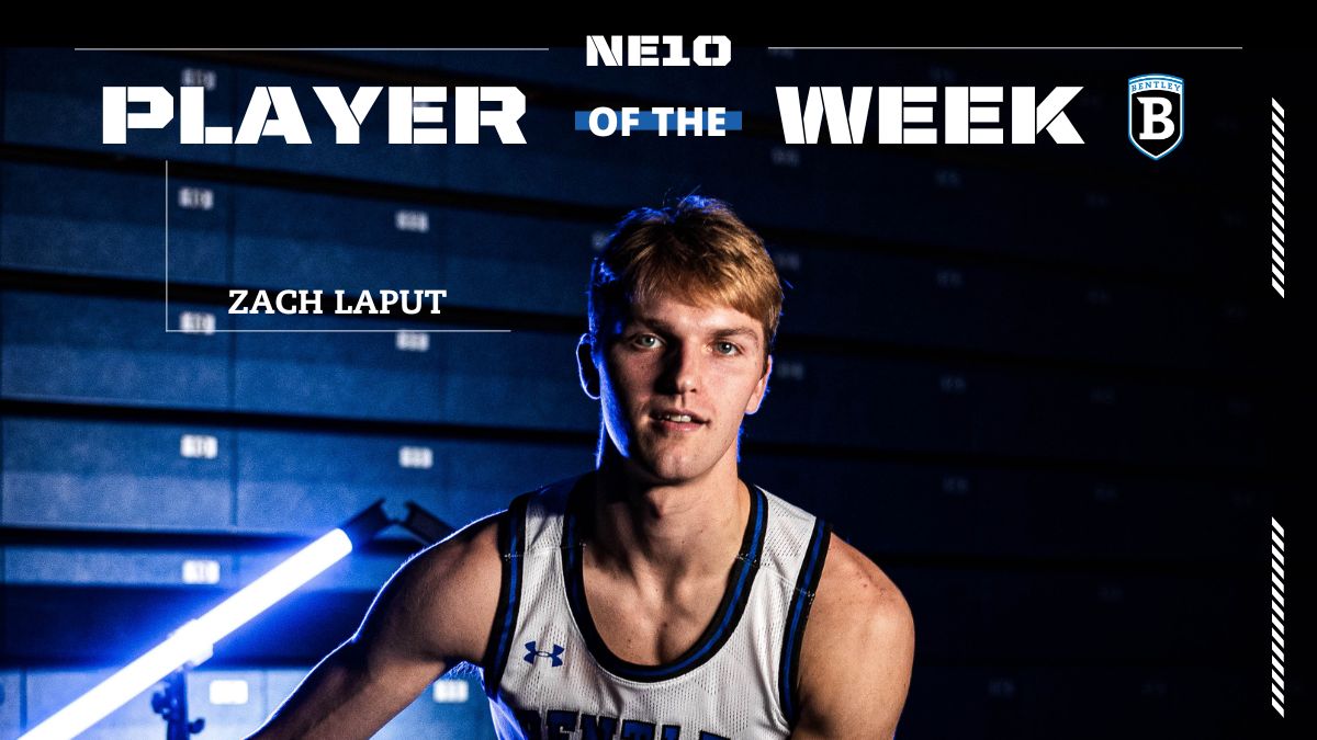 NE10 men's basketball player of the week graphic