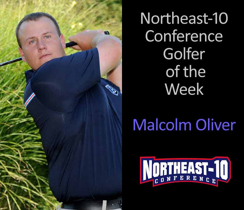 Oliver Claims 4th Northeast-10 Golfer of the Week Award