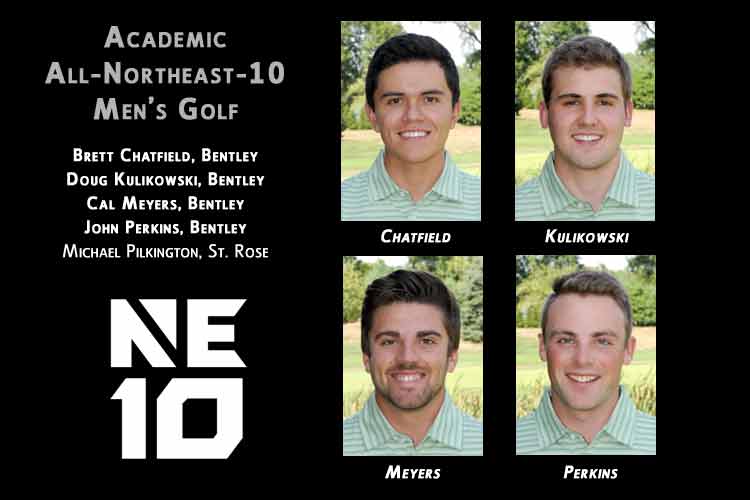 Led by Meyers, Bentley Dominates Academic All-Northeast-10 Men’s Golf Team