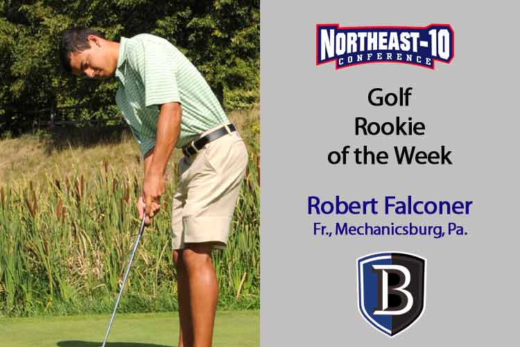 Falconer Named Northeast-10 Golf Rookie of the Week