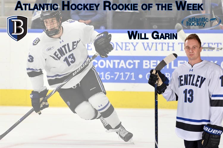 Garin Named Atlantic Hockey Rookie of the Week