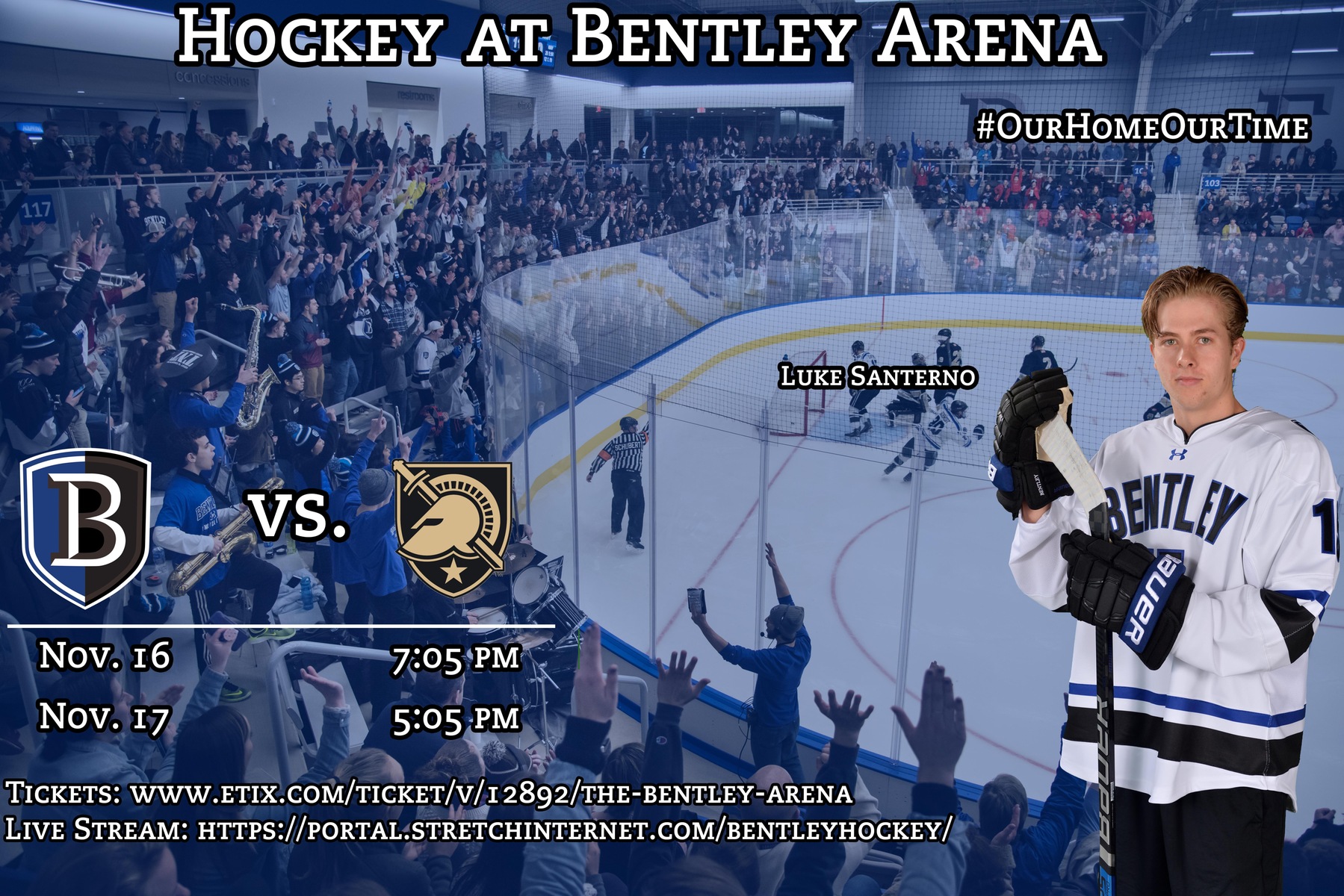 Falcons Return to Bentley Arena to Host Army West Point