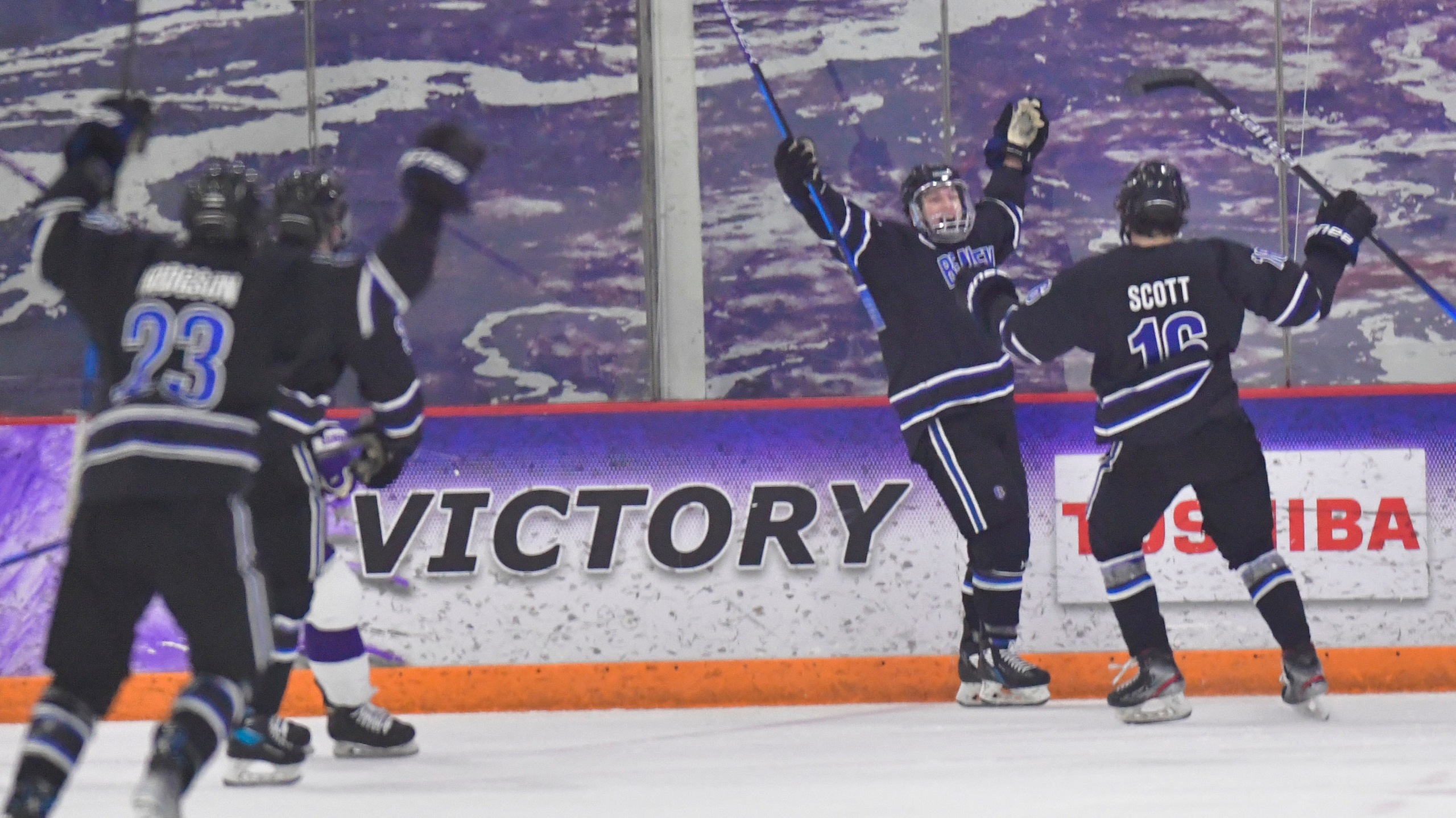 Rutherford’s Goal Gives Bentley 3-2, Game One Win over Niagara