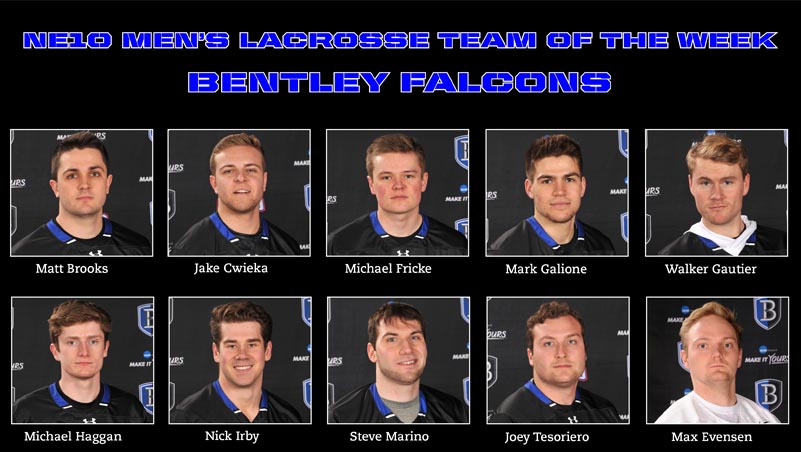 Bentley Men’s Lacrosse Seniors Named NE10 Team of the Week