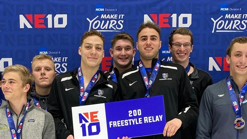 Northeast-10 Champions in the 200 free relay!