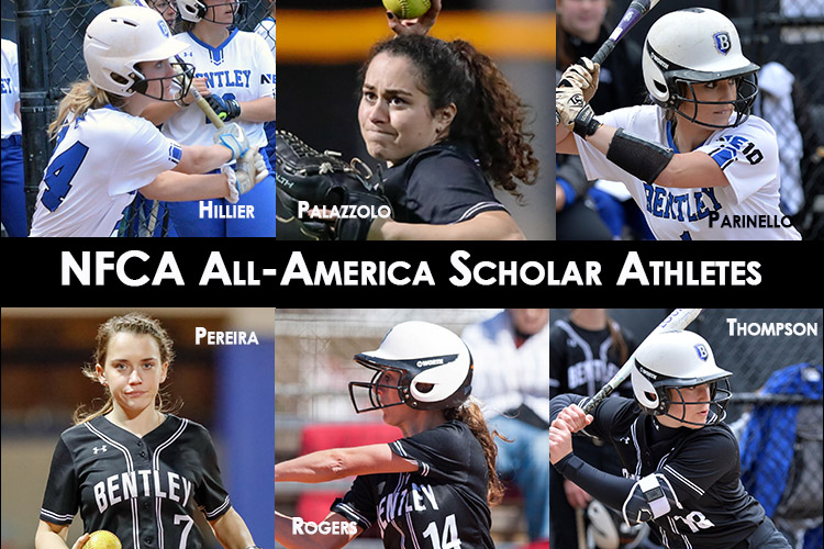 Photos of the 6 Bentley Falcons to earn All-America Scholar-Athlete recognition from the NFCA