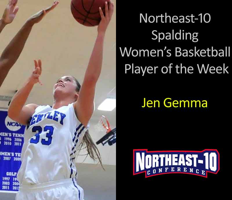 Gemma Earns 2nd Northeast-10 Spalding Player of the Week Award