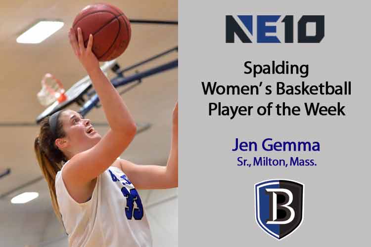 Gemma Named Spalding Northeast-10 Player of the Week
