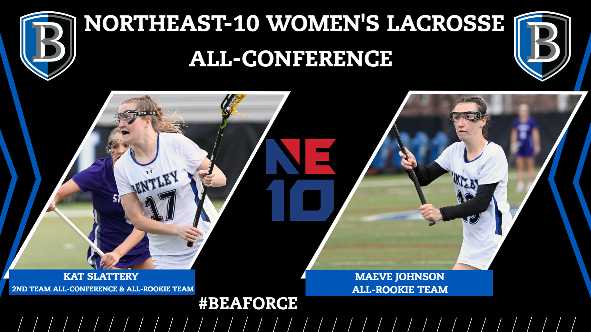 Slattery and Johnson Voted to Northeast-10 All-Conference Teams