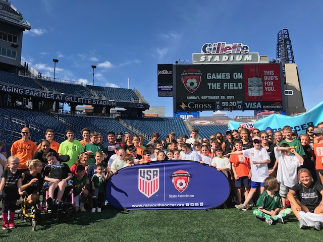 Bentley Women’s Soccer Volunteers With TOPSoccer at Gillette Stadium