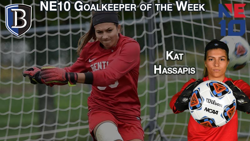 Hassapis Named NE10 Women’s Soccer Goalkeeper of the Week