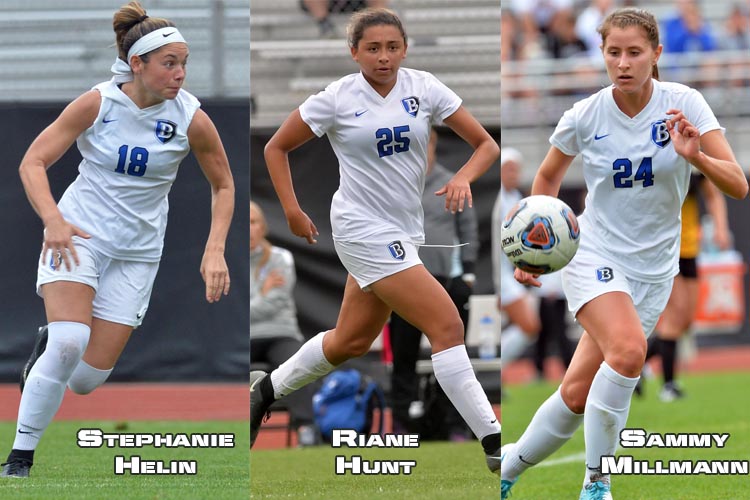 Helin, Hunt and Millmann Named Bentley Women’s Soccer Captains