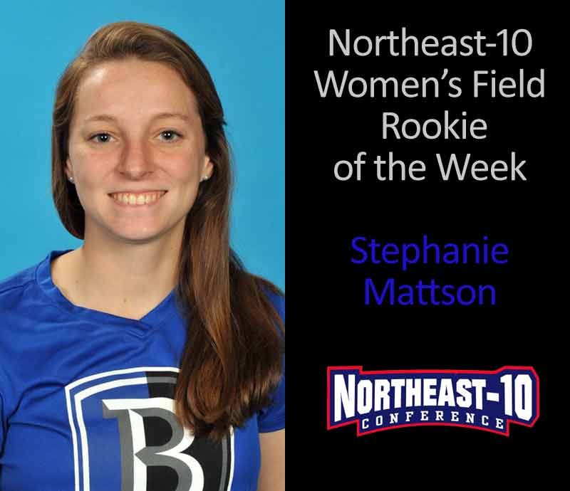 Mattson Named Northeast-10 Women’s Field Rookie of the Week