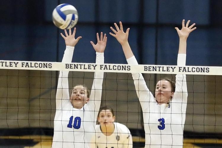 Krista Campbell (l) and Rachel Bruno will serve as captains of the 2018 Bentley Falcons