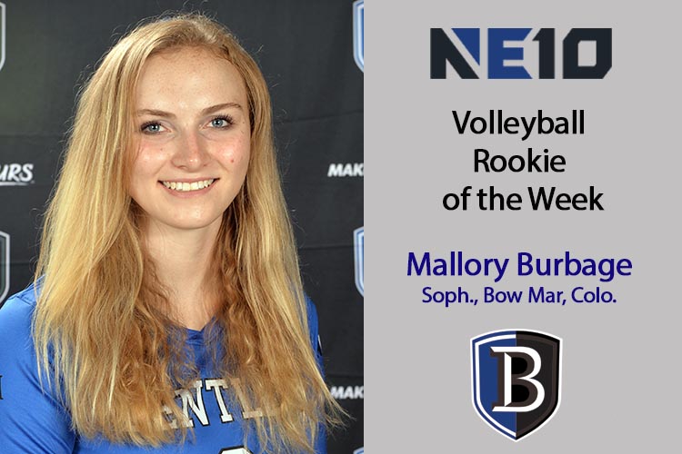 Burbage Named Northeast-10 Volleyball Rookie of the Week